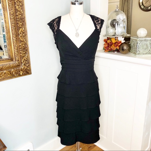 Jessica Howard Dresses & Skirts - Jessica Howard Black Tiered Cocktail Dress